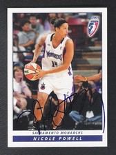 Autographed Nicole Powell 2005 WNBA Card #36 Seattle Storm Stanford Cardinal
