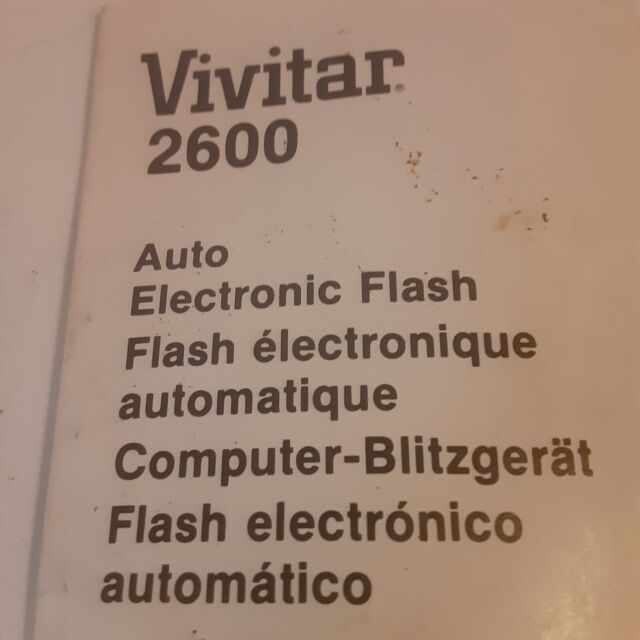 Vivitar 2600 Owners Manual