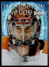 2020-21 Skybox Metal Universe Intimidation Nation Carter Hart #IN-14