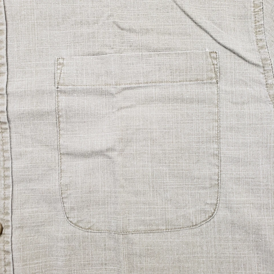 Rugged Earth Shirt Mens Medium Green Button Up Short Sleeve Outdoors Hiking - Image 3 of 4