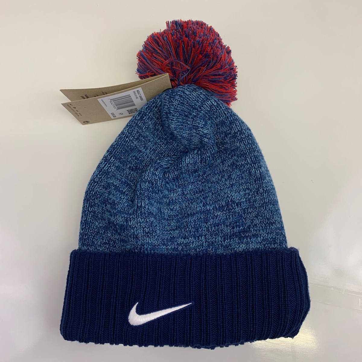 USA Winter Olympics Beanie Hat Blue. No Pom Pom Pouf on Top.  Adult.  Nike. Team USA main image 3