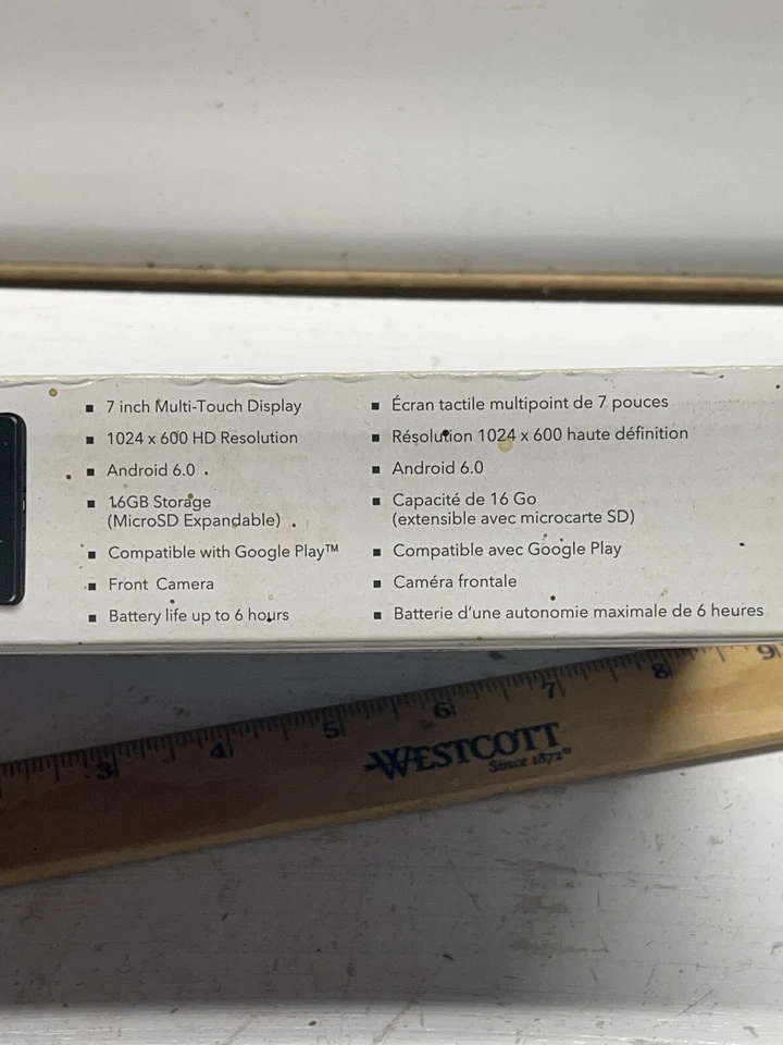 RCA Voyager 7" Black Tablet 16GB 4 Core Android 6.0 RCT6873W42 Front Camera - Image 4 of 4