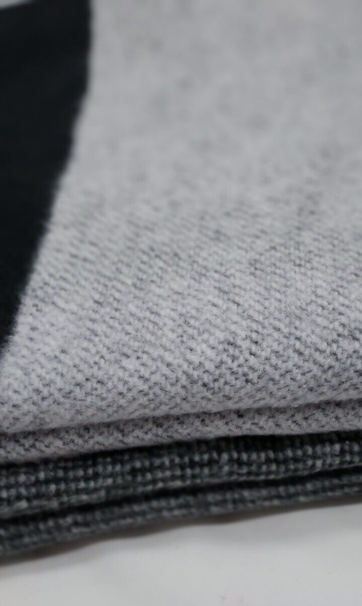 Roca Home Black Striped Throw Blanket Made In Portugal Cotton Blend