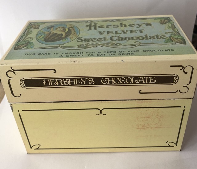 Hershey's Velvet Sweet Chocolate Metal Tin Recipe Box eBay