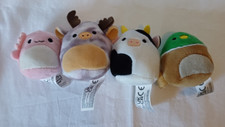 Squishville Cow, Duck, Moose, Axolotl Bundle Of 4
