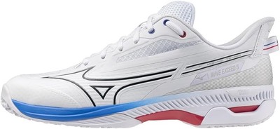 Mizuno Tennis shoes WAVE EXCEED 5 OC White Navy Blue 61GB2312 With Tracking