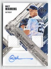 2022 Panini Diamond Kings #DMS-MM Matt Manning DK Materials Signatures Tigers