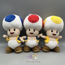 Toad 8" Plush Genuine Super Mario Bros Little Buddy - CHOOSE YOUR COLOR