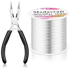 24 Gauge Wire for Jewelry Making with 4-in-1 Pilers, 213.3 FT/0.5 mm Craft Wi...