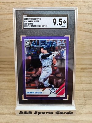 2019 Donruss Optic #98 - Aaron Judge - Purple Stars Prizm /125 - SGC 9.5 MT+