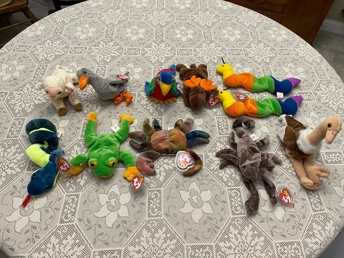 Lot Of 11 Vintage Beanie Babies Retired . Excellent Condition.