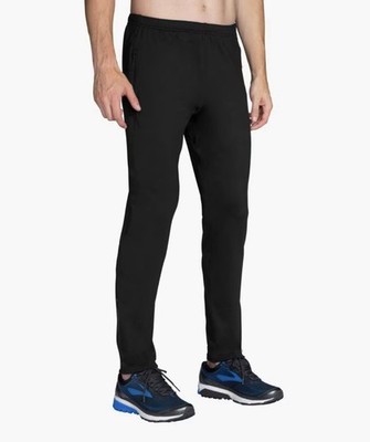 Brooks Spartan Pants Black Performance Running with Reflective Logo Size Large
