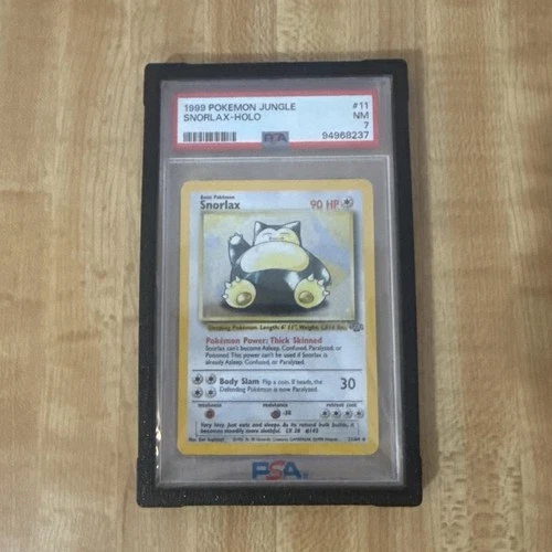 Pokemon 1999 Jungle #11 Snorlax Holo PSA 7 Near Mint Card With Bumper Case
