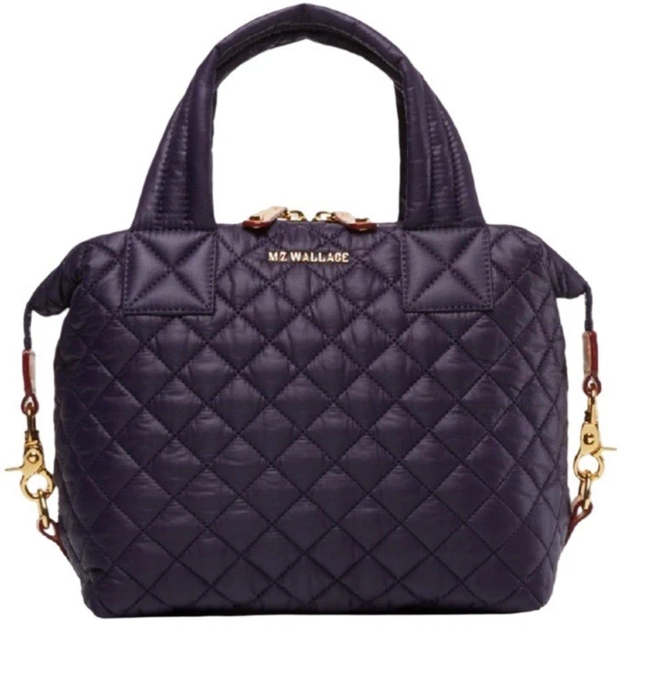 New MZ Wallace Medium Sutton Damson/boysenberry Nylon & Italian Leather Bag - Image 4 of 4