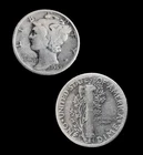 1939-P Mercury Dime 90% Silver VG-F Circulated