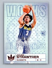 2023-24 Panini Court Kings #14 Julian Strawther Works in Progress Ruby #/149