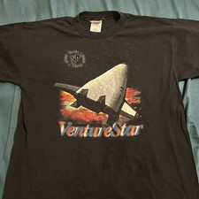 Vtg Lockheed Martin Skunk Works VentureStar T-Shirt XL Aerospace NASA READ