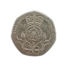 Sterlina Elizabeth twenty pence 20 del 2001 (p. cadauno) (s. assicurata)