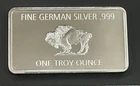 1 Oz German Silver Buffalo Bar