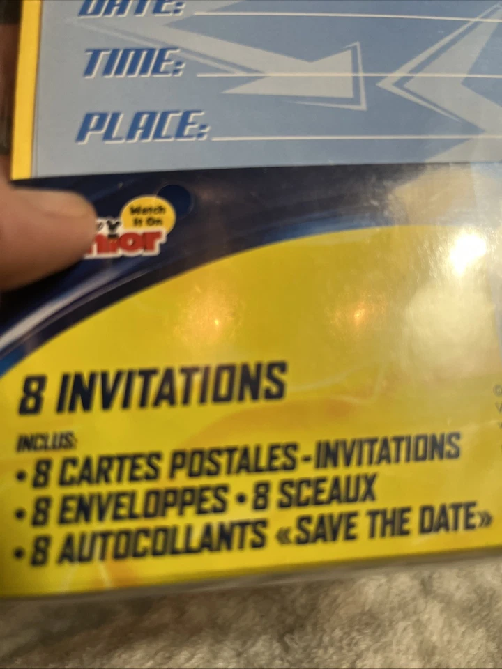 Invitaciones de fiesta de cumpleaños para niños Mickey Mouse Roadsters Disney con sobres Foto 4 de 4