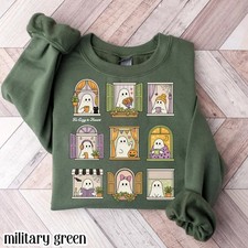 Spooky Halloween Ghost Sweatshirt Scary Funny