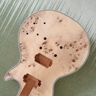 Unfinished 6-string L P DIY Electric Guitar Kit Burl Top Mahogany Neck GD part — photo 8