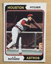 J.R. Richard 1974 Topps Baseball Card #522, EX, Houston Astros