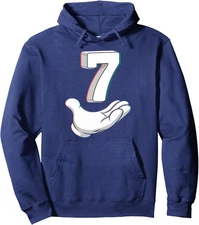 Retro Funny 7 Six Seven Meme Matching Costume Unisex Hooded Sweatshirt