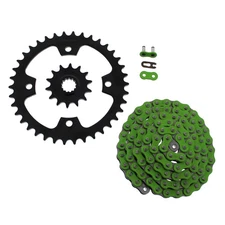 2008 - 2014 Kawasaki KFX450R KFX450 Green Chain and Sprocket 14/38