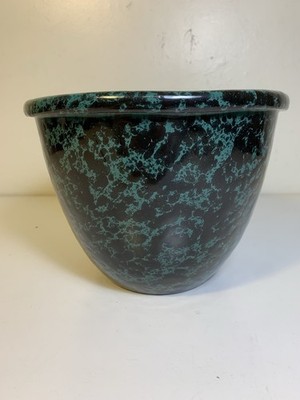 Vintage Bennington Potters Green Black Agate Large 9  Mixing Bowl 1877 No Chips