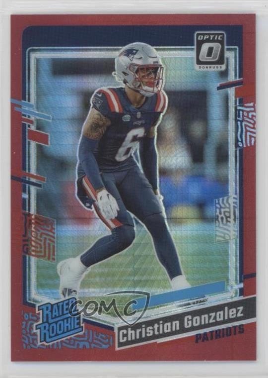 2023 Panini Donruss Optic Rated Rookie Red Hyper Prizm Christian Gonzalez #274