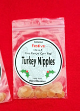 Christmas Festive Turkey Nipples Secret Santa Xmas card filler gift Novelty Joke