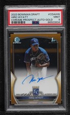 2023 Bowman Draft Gold Refractor 38/50 Hiro Wyatt #CDA-HW PSA 9 MINT Auto 11oq