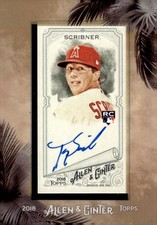 2018 Topps Allen & Ginter #MA-TS Troy Scribner Framed Mini Baseball Autographs