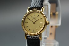 Orologio Donna Vintage [Quasi Come Nuovo] Longines 20mm 153 7238 Quadrante Oro Quarzo GIAPPONE