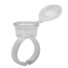 Tovip 50pcs/Lot Microblading Pigment Tattoo Ink Ring Cups with Cover White 