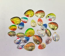 25 Northland  Blade assort. Baitfish, Rainbow Crystral  assorted colors & SZ