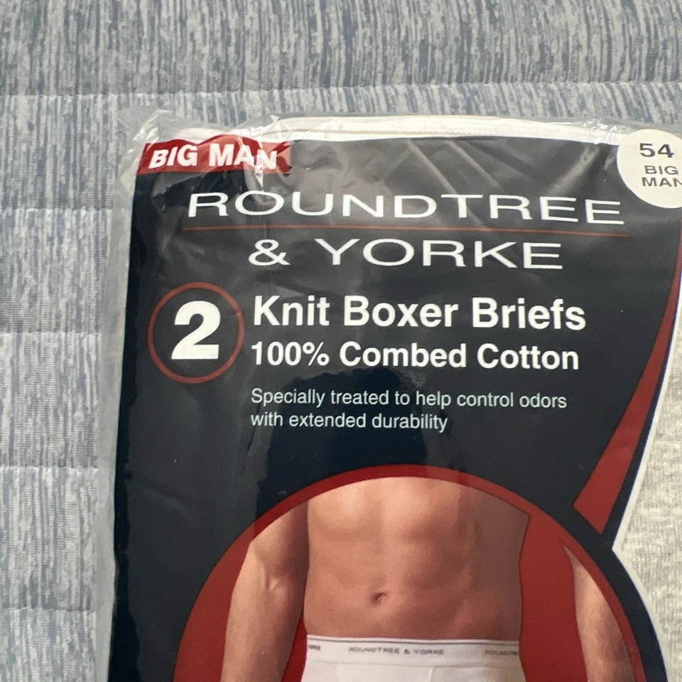 Трусы мужские Roundtree & Yorke вязаные боксерские упаковка 2 шт. 100% расчесанный хлопок большой человек 54 - Изображение 4 из 4