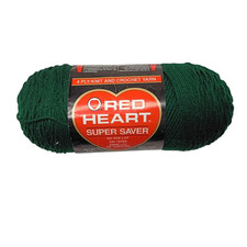 1 skein Red Heart Super Saver 389 Hunter Green 4 Ply knit and crochet yarn