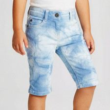 Mini Boden Girl's Blue Denim Crop Pants Cropped Jeans size 3-4 NWT