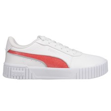 PUMA Carina 2.0 Glitzy Lace Up Youth Girls White Sneakers Casual Shoes 38618201