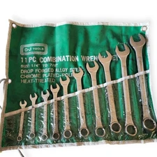 D-J Tools, (10) Piece Combination Wrench Set, Sizes 5/16" To 7/8", Drop Forged..