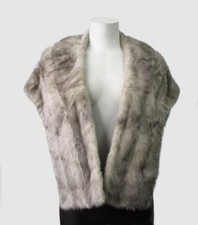 Women's Sapphire Mink Fur Stole Wrap Cape Wedding Woman MINT 