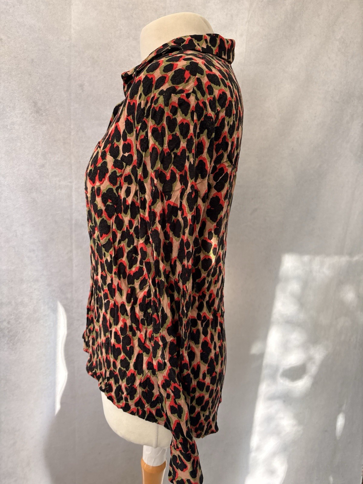 Samsoe Samsoe Red Mix Leopard Pattern Size M Long… - image 4