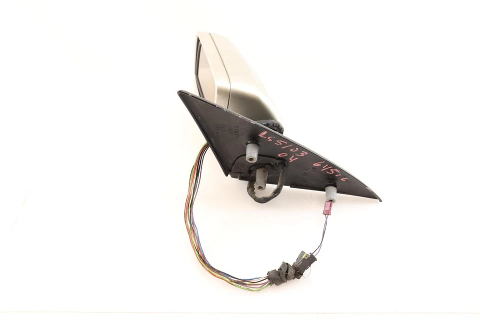 04 05 Espejo retrovisor de puerta plateado con vista lateral izquierdo del conductor BMW 645 OEM antideslumbrante sin charco Foto 3 de 4