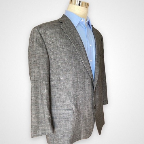 Chaps Mens Size 52 Blazer Sport Coat Gray Casual Career Jacket - Picture 6 of 14
