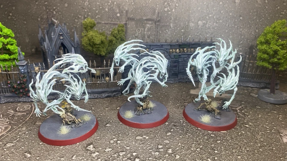 Warhammer Age of Sigmar AoS - Spirit Hosts Nighthaunt- 3 Models - Painted - Image 2 of 4