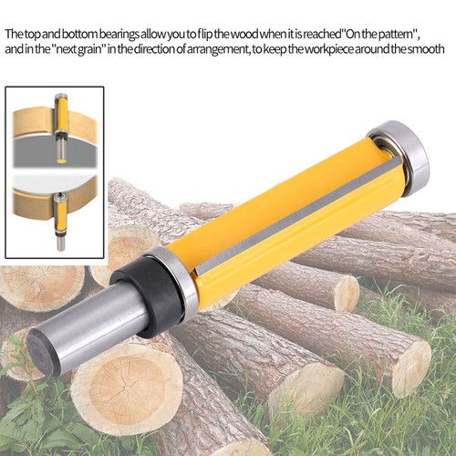 Strumento di finitura bordo punta router dritta 2-1/2 L 1/2 cuscinetti gambo - Foto 2 di 22