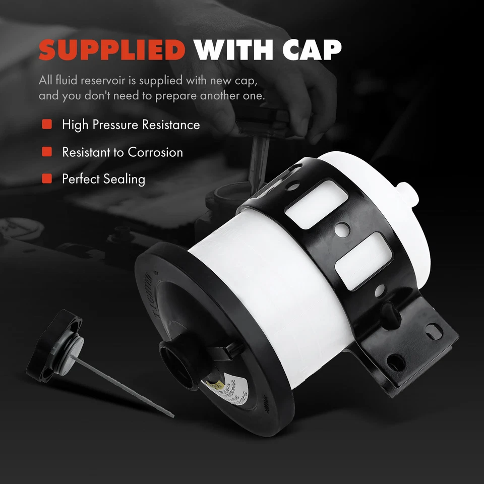 Tanque de depósito de dirección asistida con tapa para International Harvester 4300 4400 7300 Foto 4 de 4