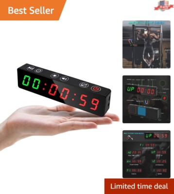 Stylish Portable Gym Timer - Powerful 7 Modes - Rechargeable - Built-in Magnet